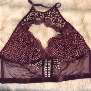 V.S. Burgundy Lingerie Set